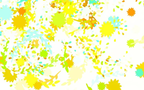 Licht Multicolor Vektor Natürliche Kulisse Mit Blumen Rosen Kreative Illustration — Stockvektor