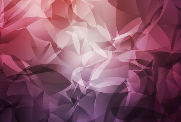 Dark Purple Fondo Poligonal Vectorial Rosa Muestra Geométrica Triangular Con — Archivo Imágenes Vectoriales