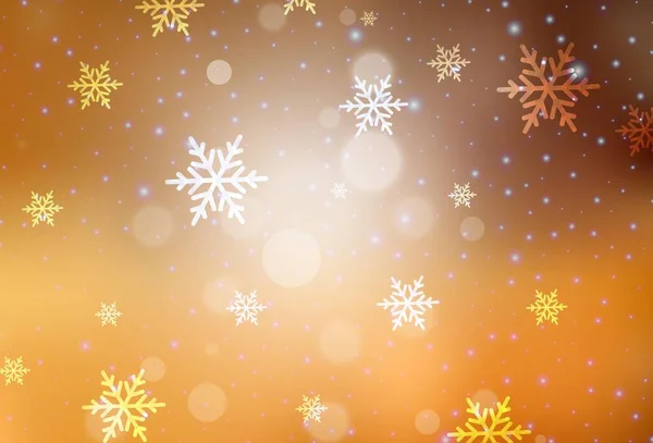 Светло Оранжевый Вектор Праздничном Стиле Красочная Иллюстрация Рождественскими Символами Знаками — стоковый вектор