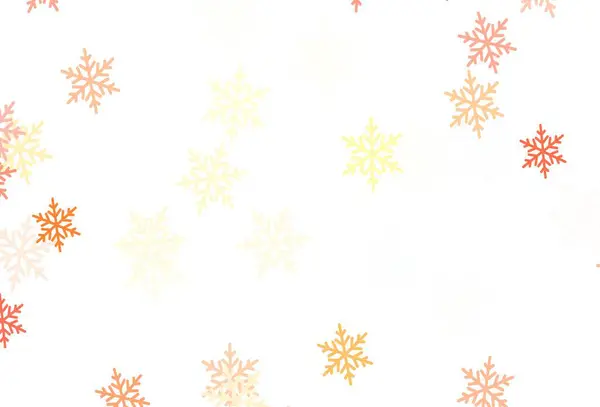 美しい雪の結晶 星とライトレッドベクトルの背景 クリスマススタイルで雪とグラデーションカラフルなイラスト 新年の広告 小冊子のデザイン — ストックベクタ