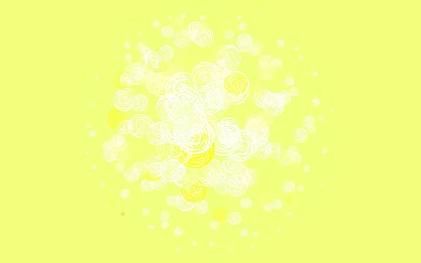 Lichtgroene Gele Vector Doodle Achtergrond Met Rozen Bloemen Met Verloop — Stockvector