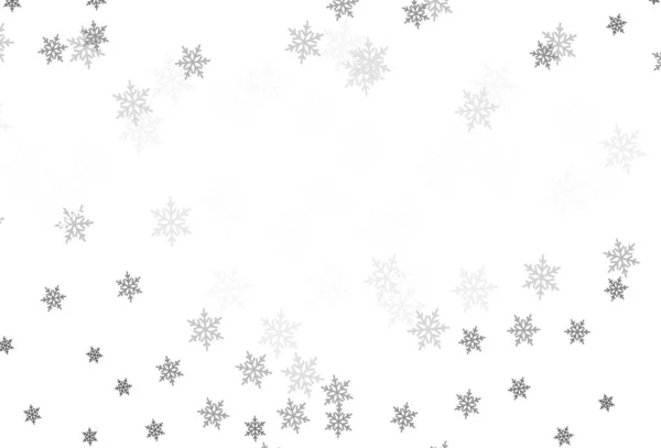 Светло Серая Векторная Компоновка Яркими Снежинками Звездами Градиентная Красочная Иллюстрация — стоковый вектор