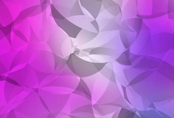 Licht Paars Roze Vector Polygon Abstract Decor Creatieve Illustratie Halve — Stockvector