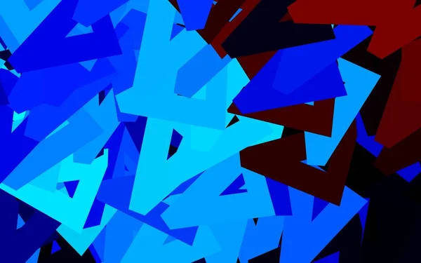 Azul Oscuro Diseño Vector Rojo Con Líneas Triángulos Triángulos Sobre — Archivo Imágenes Vectoriales