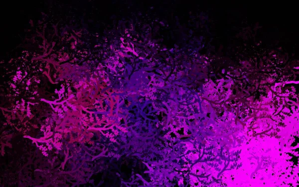 Темно Розовая Векторная Текстура Деревьями Ветвями Блестящие Абстрактные Иллюстрации Каракулями — стоковый вектор