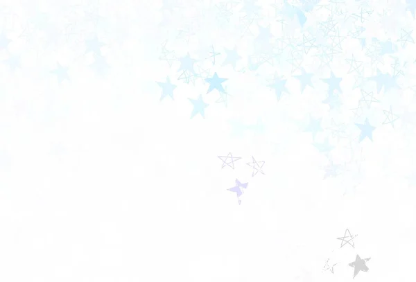 Layout Vetorial Blue Claro Com Estrelas Brilhantes Ilustração Colorida Brilhante — Vetor de Stock