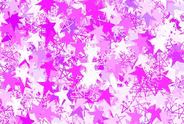 Luz Fundo Vetor Roxo Com Estrelas Coloridas Estrelas Fundo Abstrato — Vetor de Stock