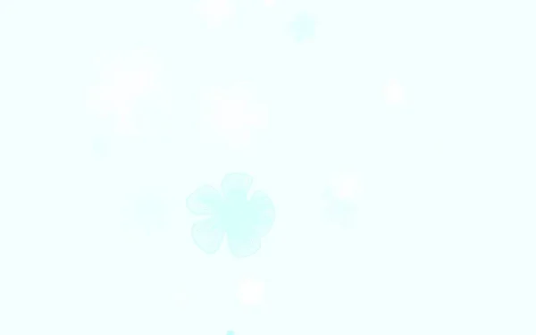Світло Блакитний Зелений Вектор Природні Малюнки Квітами Блискуча Кольорова Ілюстрація — стоковий вектор