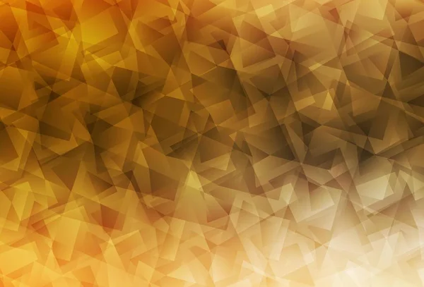 Light Orange Vektor Leuchtende Dreieckige Anordnung Geometrische Illustration Origami Stil — Stockvektor