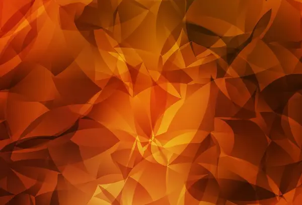 深橙色矢量三角形马赛克背景 带有渐变的Origami风格的几何图解 你的网站的多边形设计 — 图库矢量图片