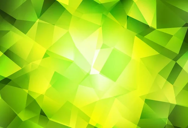 Verde Claro Patrón Mosaico Abstracto Vector Amarillo Ilustración Colores Brillantes — Archivo Imágenes Vectoriales