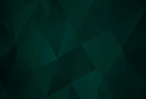Темно Зеленый Векторный Треугольник Красочная Иллюстрация Абстрактном Стиле Треугольниками Полигональный — стоковый вектор