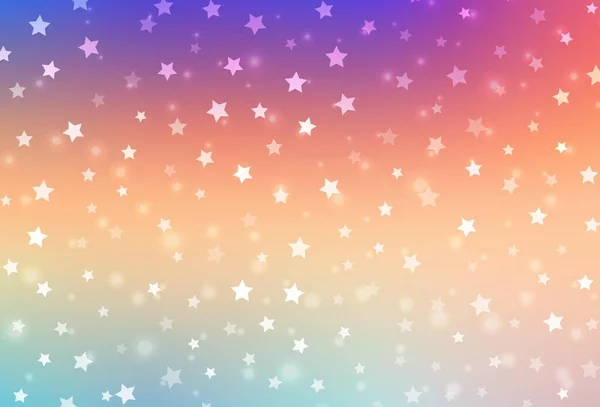 Luz Multicolor Vector Fondo Con Copos Nieve Navidad Estrellas Ilustración — Archivo Imágenes Vectoriales