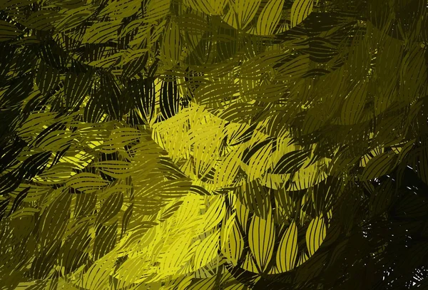 Verde Claro Textura Vectorial Amarillo Con Formas Abstractas Ilustración Con — Vector de stock