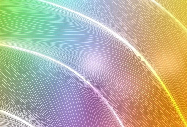 Светлый Многоцветный Векторный Фон Изогнутыми Линиями Современная Абстрактная Градиентная Иллюстрация — стоковый вектор
