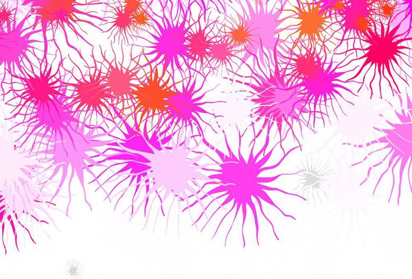 Light Pink, Red vector backdrop with memphis shapes. Modern abstract illustration with colorful random forms. Simple design for your web site.