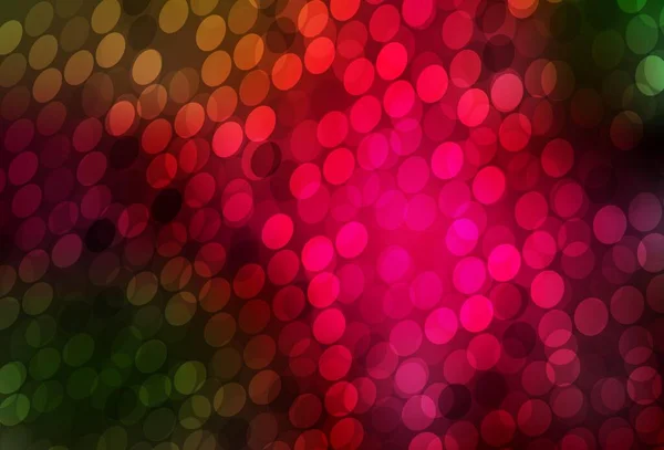ダークグリーン 泡の赤いベクトルの背景 抽象的な背景にカラフルなグラデーションでぼやけた泡 壁紙のテクスチャのパターン — ストックベクタ