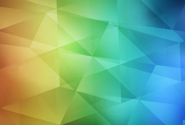 Hellblaue Gelbe Vektordreieck Mosaikstruktur Geometrische Illustration Origami Stil Mit Farbverlauf — Stockvektor