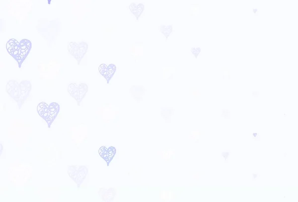Светло Фиолетовый Вектор Сладким Сердцем Красивые Абстрактные Сердца Красочном Градиентном — стоковый вектор