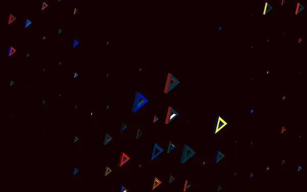 Σκούρο Μπλε Κίτρινο Διάνυσμα Φόντο Τρίγωνα Αφηρημένη Κλίση Εικονογράφηση Τρίγωνα — Διανυσματικό Αρχείο