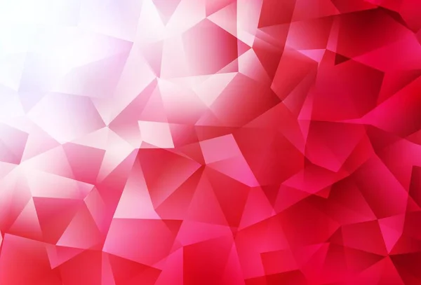 Modèle Mosaïque Triangle Vectoriel Rouge Clair Illustration Polygonale Brillante Composée — Image vectorielle