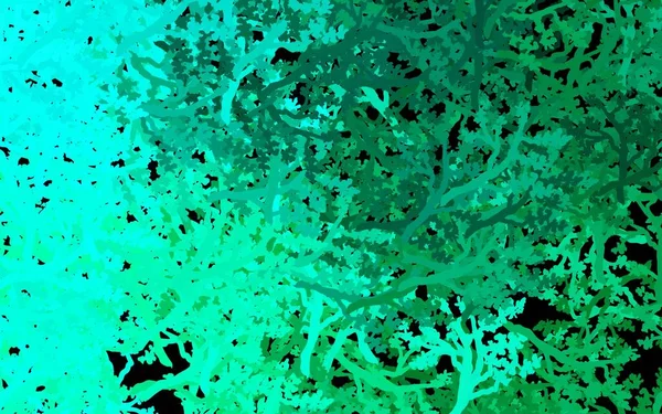 Темно Зелений Векторний Абстрактний Фон Деревами Гілками Нова Кольорова Ілюстрація — стоковий вектор