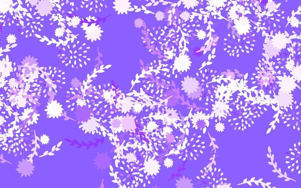 Light Purple Vector Doodle Hintergrund Mit Blumen Rosen Moderne Abstrakte — Stockvektor