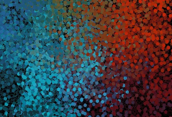 深蓝色 带球体的红色矢量图案 现代抽象图解与彩色水滴 传单的格式 — 图库矢量图片