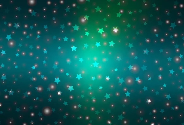 ライトブルー Xmasスタイルのグリーンベクトルの背景 クリスマスの属性を持つシンプルなグラデーションイラスト 大学振興のためのスマートデザイン — ストックベクタ