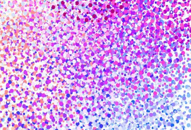 Açık mavi, küreli kırmızı vektör deseni. Soyut arka planda bulanık kabarcıklar ve renkli gradyan. Poster ve web siteleri için tasarım.