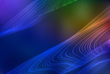 Koyu mavi, sarı vektör renkli soyut arkaplan. Gradyan tasarımlı, soyut, ışıltılı çizimler. Tasarımlar için arka plan.