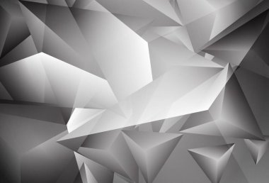 Üçgenli Light Gray vektör arkaplanı. Üçgenli soyut gradyan çizimi. Broşürler, broşürler için desen