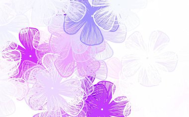 Açık mavi, kırmızı vektör doğal desenli çiçekli renkli çizimler ve karalama tarzı çiçekler. Ağ ve ambalaj için elle boyanmış tasarım.