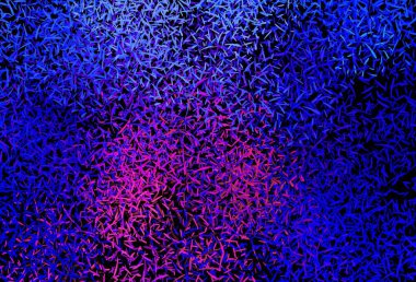 Koyu mavi, düz çizgileri olan kırmızı vektör düzeni. Keskin çizgili parlak renkli çizimler. Reklam, kitapçıklar, broşürler için desen.