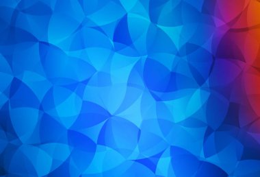 Açık mavi, kırmızı vektör çokgen arkaplan. Üçgenli renkli soyut çizimler. İşiniz için en iyi üçgen tasarım.