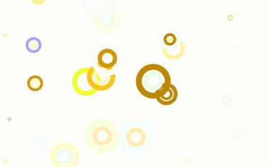 Açık yeşil, benekli sarı vektör arka plan. Doğa tarzında bulanık halkaları olan güzel renkli çizimler. Poster ve web siteleri için tasarım.