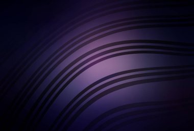 Eğri çizgileri olan koyu mor vektör deseni. Eğri şekilli yepyeni renkli bir tasvir. Broşürler, broşürler için doku.