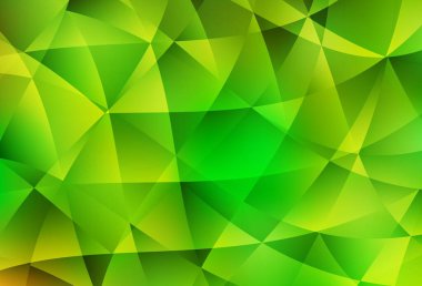 Açık yeşil, sarı vektör düşük polimerli doku. Yarım ton şeklinde, üçgenli yaratıcı illüstrasyon. Cep telefonunun arka planının şablonu.