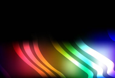 Koyu renkli vektör arkaplanı, çizgili. Renkli çizgileri ve şekilleri olan bir örnek. Fikirlerin için bir örnek..