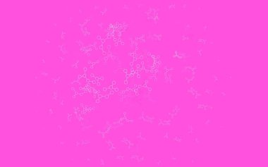 Yapay zeka formlarıyla açık pembe vektör arka planı. Parlak renkli bir illüstrasyon ve yapay zekanın gerçek yapısı. Poster ve teknoloji sembolü.