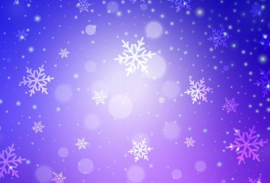 Açık pembe, doğum günü tarzında mavi vektör dokusu. Noel özellikleriyle basit bir gradyan çizimi. Üniversitenin tanıtımı için akıllı tasarım.