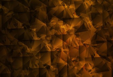 Koyu turuncu vektör üçgen mozaik arka plan. Origami tarzında gradyan ile geometrik çizim. Bir markanın arkaplanı için desen.