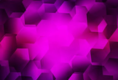 Renkli altıgenli açık mor vektör deseni. Renkli altıgenli bir resim seti. Reklamınız için bir kalıp, kitapçıklar.