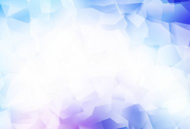 Açık Pembe, Mavi vektör çokgen çizimi. Origami stilinde gradyan ile yaratıcı geometrik illüstrasyon. Cep telefonunun arka planının şablonu.