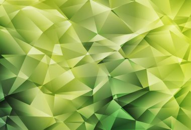 Açık yeşil, sarı vektör soyut çokgen desen. Üçgenli parlak renkli çizimler. Dizaynınız için üçgen desen.