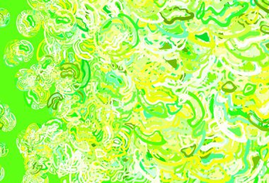 Açık yeşil, soyut şekilli sarı vektör dokusu. Soyut tarzda rengarenk gradyan şekilleri olan bir resim. Web siteniz için basit tasarım.