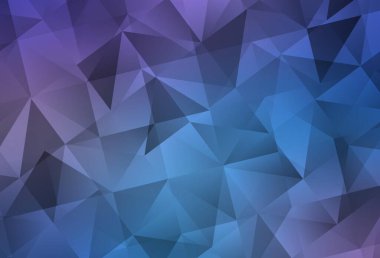 Açık Pembe, Mavi vektör soyut mozaik arkaplan. Gradyanı olan üçgen geometrik örnek. Bir markanın arkaplanı için desen.