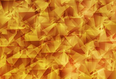Açık Turuncu Üçgen Mozaik Şablonu. Çokgen şekilli bir örnek. Broşürünüz için yepyeni bir tasarım..