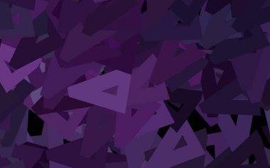 Çokgen biçiminde koyu pembe vektör arkaplan. Soyut arkaplanda renkli eğimli üçgenler. İniş sayfası için modern şablon.