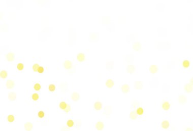 Yılbaşı kar taneleriyle açık sarı vektör deseni. Buz kristalleri ile soyut resimleme. Yeni yıl web siteleri için şablon.